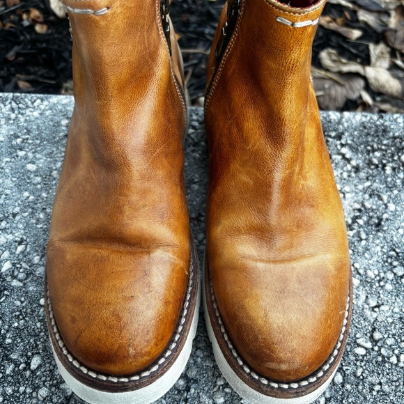 Bed Stu Lydyi platform Leather Ankle Boots Size 7 - Picture 9 of 12